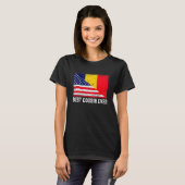T-shirt Drapeau américain et drapeau tchadien meilleure fa (Devant entier)