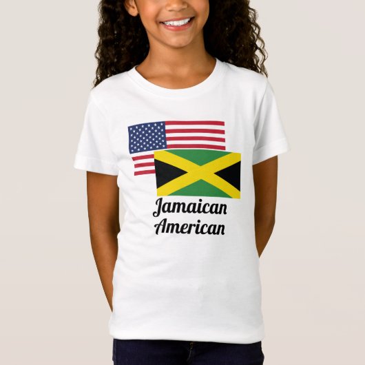 T-Shirt Drapeau américain et jamaïcain (Devant)