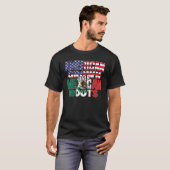 T-shirt Drapeau américain et mexicain ROOTS MEXICAINS Demi (Devant entier)