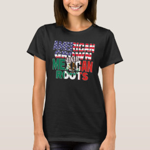 T-shirt Drapeau américain et mexicain ROOTS MEXICAINS Demi