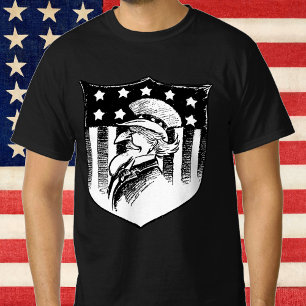 T-shirt Drapeau américain et Oncle Sam patriotique vintage