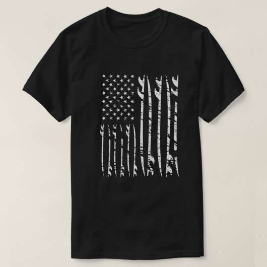 T-shirt Drapeau américain et planches de surf (Design devant)