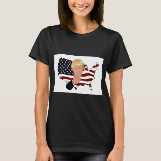 T-shirt Drapeau américain et Président atout