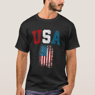 T-shirt Drapeau américain États-Unis d'Amérique 4t