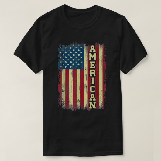 T-shirt Drapeau américain États-Unis d'Amérique 4t (Design devant)