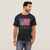 T-shirt Drapeau américain États-Unis d'Amérique US 4e (Devant entier)