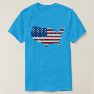 T-shirt Drapeau américain étoiles et bandes 4 juillet Pail