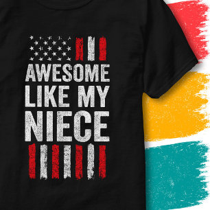 T-shirt Drapeau Américain Étoiles Rayures Génial Comme Ma