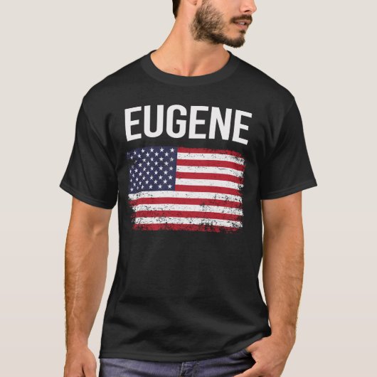 T-shirt Drapeau américain Eugene (Devant)