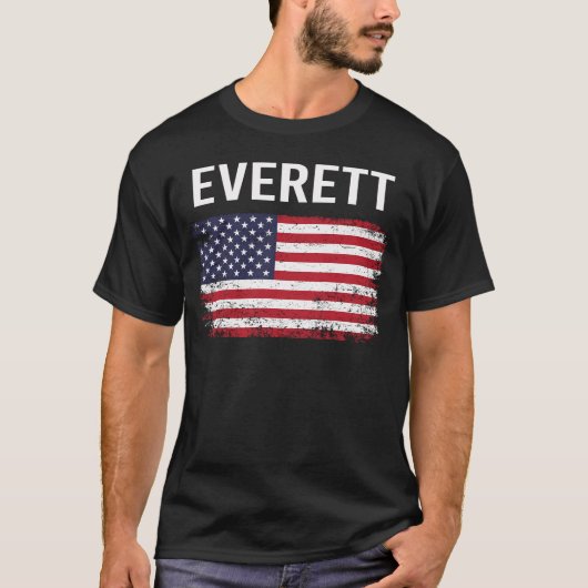 T-shirt Drapeau américain Everett (Devant)