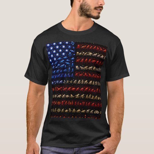 T-shirt Drapeau américain évolution | Big Bang à l'humanit (Devant)