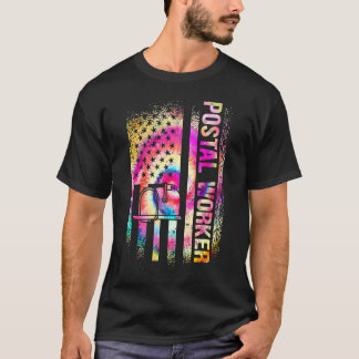 T-shirt Drapeau américain Facteur de la poste Vie postale