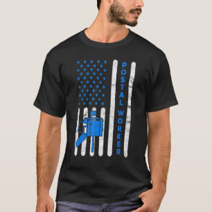 T-shirt Drapeau Américain Facteur Postal Livraison Facteur