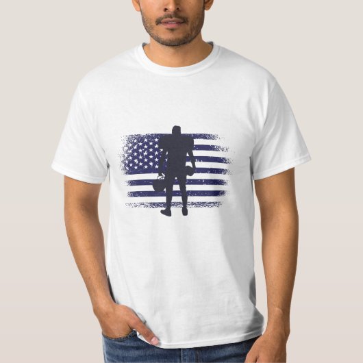 T-shirt Drapeau américain Fan Jersey Shirt USA (Devant)