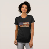 T-shirt Drapeau américain fané de gloire (Devant entier)