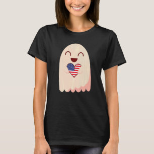 T-shirt Drapeau américain fantôme Amérique Patriotique
