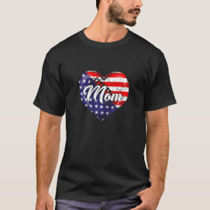T-shirt Drapeau Américain Femme Rugby Maman Vêtements 4 Ju
