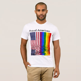 T-shirt Drapeau américain fier des Etats-Unis de gay pride