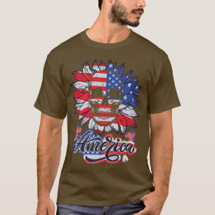 T-shirt Drapeau Américain Fière 4ème De Julia Tournesol Cr
