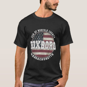 T-shirt Drapeau américain Foxboro Massachusetts