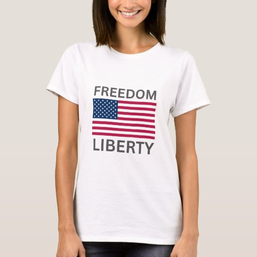 T-shirt Drapeau américain Freedom Liberty™ Femmes (Devant)