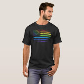 T-shirt Drapeau américain gay pride Lgbt (Devant entier)
