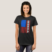 T-shirt Drapeau américain Géorgie (Devant entier)