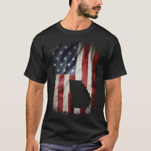 T-shirt Drapeau américain Géorgie 4 juillet Patriotique 2