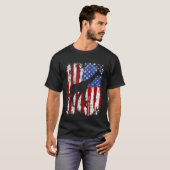 T-shirt Drapeau américain Giraffe (Devant entier)
