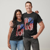 T-shirt Drapeau américain Giraffe (Unisexe)