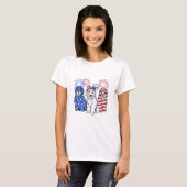 T-shirt Drapeau américain Goldendoodle 4 juillet  (Devant entier)