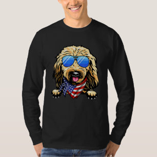 T-shirt Drapeau américain Goldendoodle Usa 4 juillet