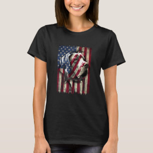 T-shirt Drapeau américain grand dane patriotique Chien amé