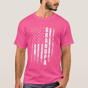 T-shirt Drapeau américain Grandpa 4 juillet Vintage Christ