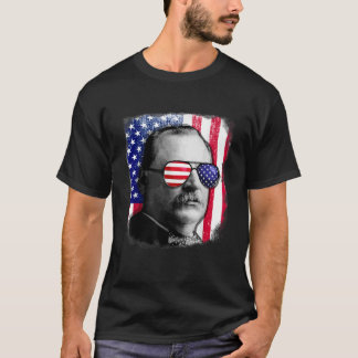 T-shirt Drapeau américain Grover Cleveland 4 juillet