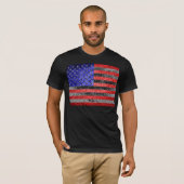 T-shirt Drapeau américain Grunge (Devant entier)
