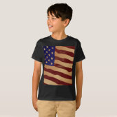 T-shirt Drapeau américain grunge (Devant entier)