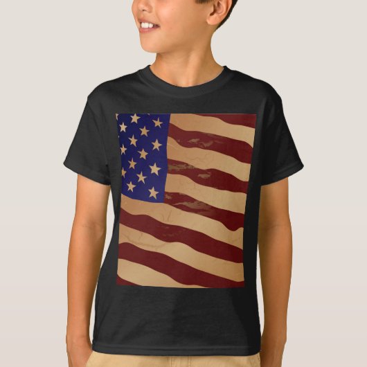 T-shirt Drapeau américain grunge (Devant)