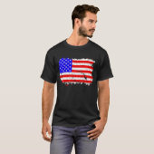T-shirt Drapeau américain Grunge (Devant entier)