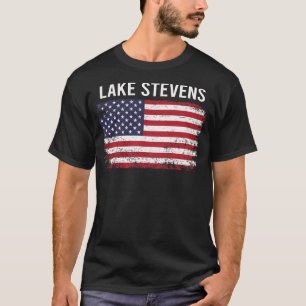 T-shirt Drapeau américain grunge Lake Stevens