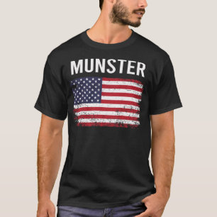 T-shirt Drapeau américain Grunge Munster