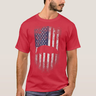 T-shirt Drapeau américain Guinée Pig USA 4 juillet