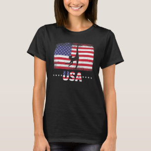 T-shirt Drapeau américain Gymnastique Hula Hoop Usa Patrio