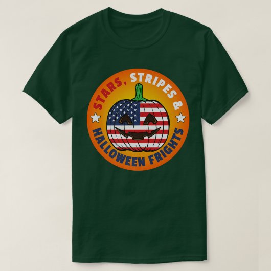 T-shirt Drapeau américain Halloween Patriotique Jack-o'-la (Design devant)