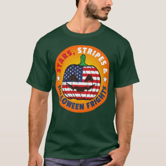 T-shirt Drapeau américain Halloween Patriotique Jack-o'-la