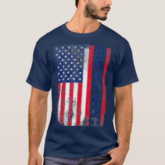 T-shirt Drapeau américain Ham Radio désorganisé