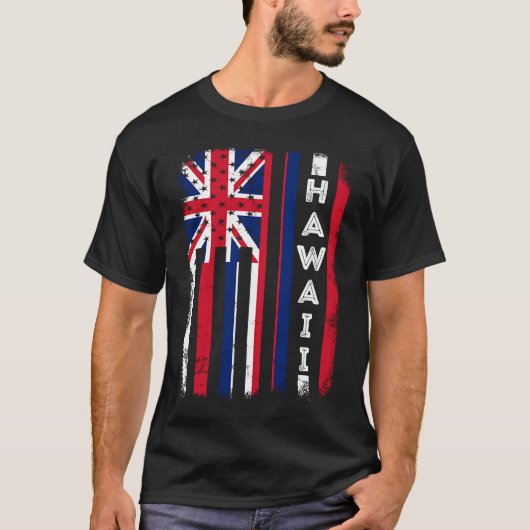T-shirt Drapeau américain Hawaii Drapeau de l'État d'Hawai (Devant)