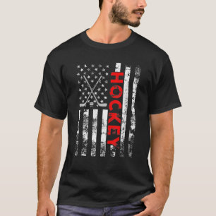 T-shirt Drapeau américain Hockey USA Patriotique