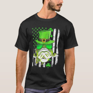 T-shirt Drapeau américain irlandais de pêche de jour de St