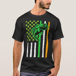 T-shirt Drapeau américain irlandais pêche poisson Saint-Pa